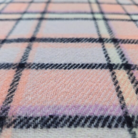 J. Crew Pink Plaid Wool Blend Scarf - Picture 7 of 8